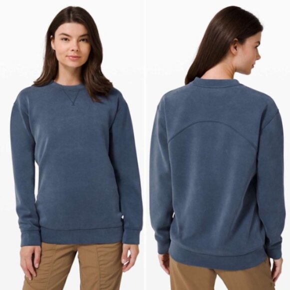Lululemon X Barry’s All Yours Crew Iron Blue sweatshirt 17655 - Picture 1 of 7